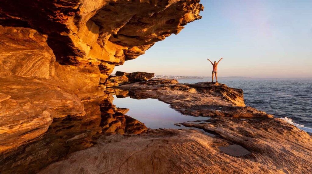 This location is the sandstone coastline of Sydney, New South Wales, Australia