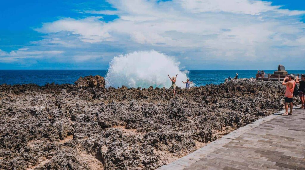 view of Waterblow in Nusa Dua beach, Bali, Indonesia - Things to Do in Bali